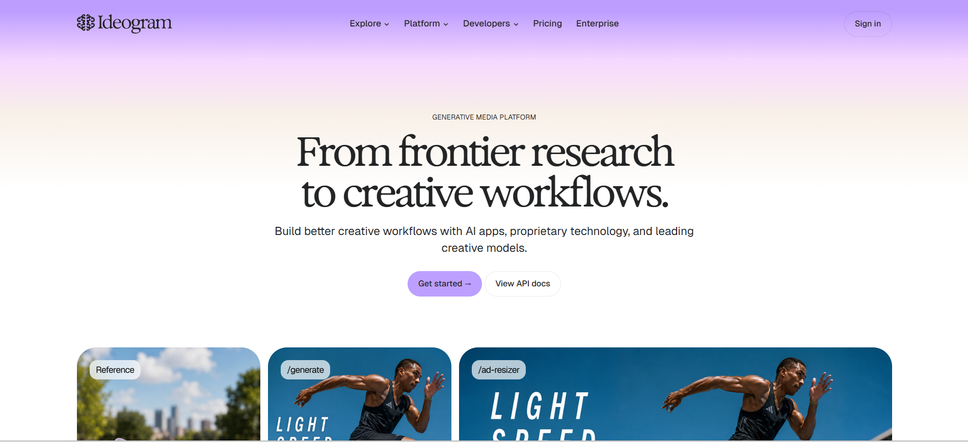 Ideogram homepage