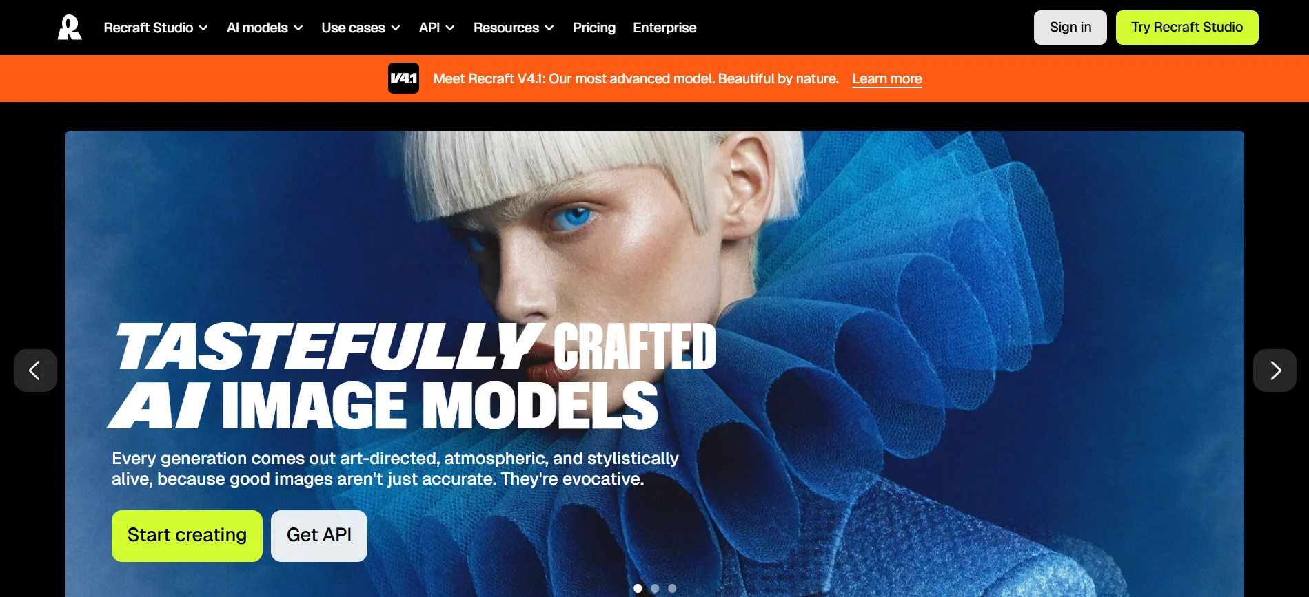 Recraft homepage