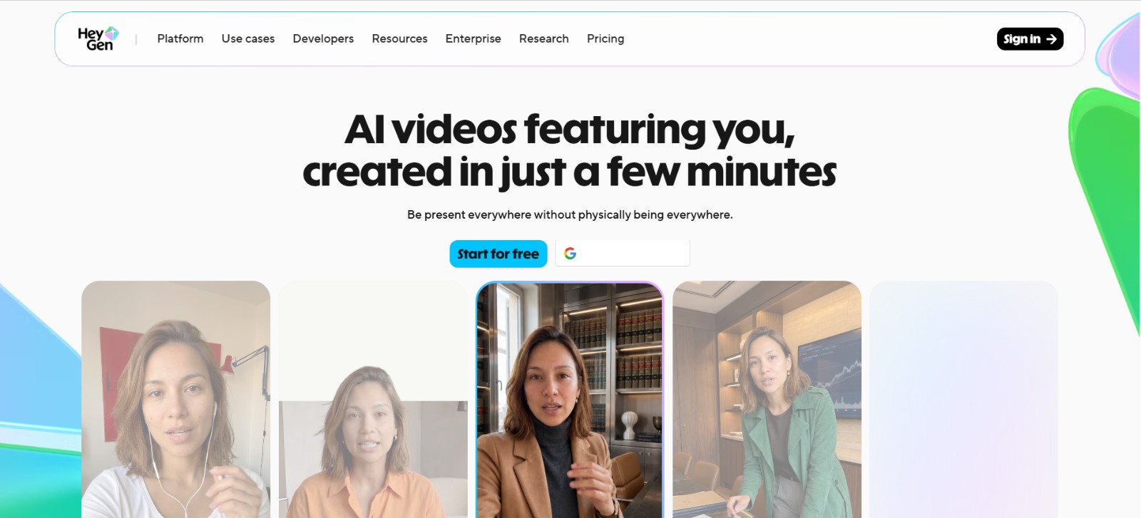 HeyGen homepage