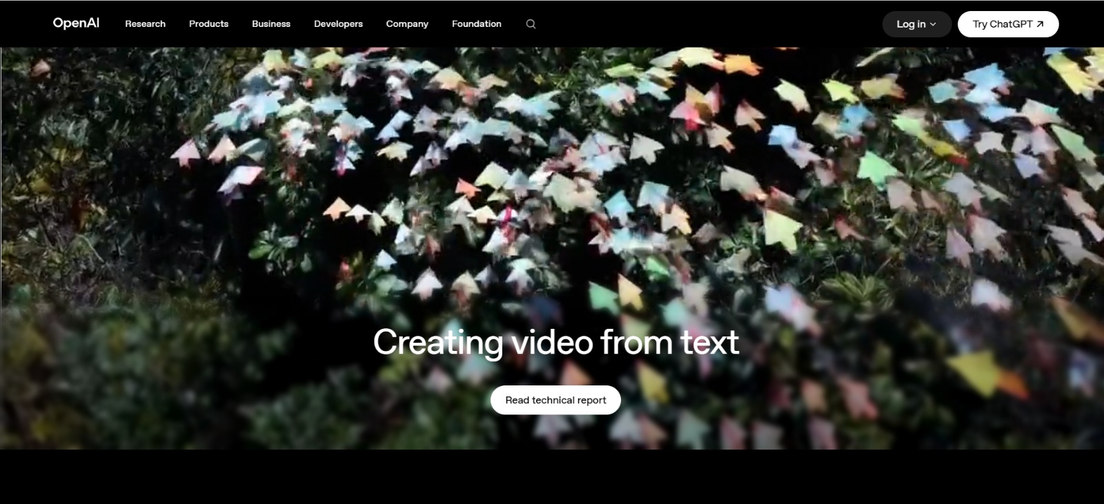 OpenAI Sora page